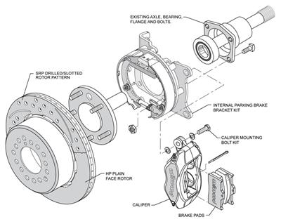 Wilwood Forged Dynalite Rear Parking Brake Kits 140-11828-D