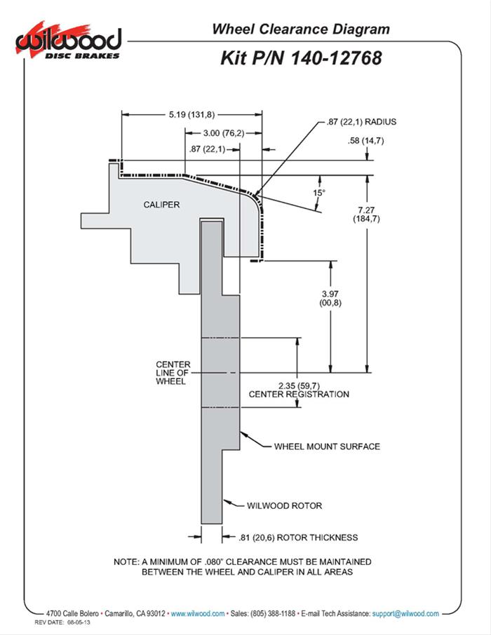 Wilwood Combination Parking Brake Kits 140-12768-R