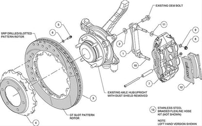 Wilwood Forged Narrow Superlite 6R Big Brake Front Brake Kits 140-14577-D