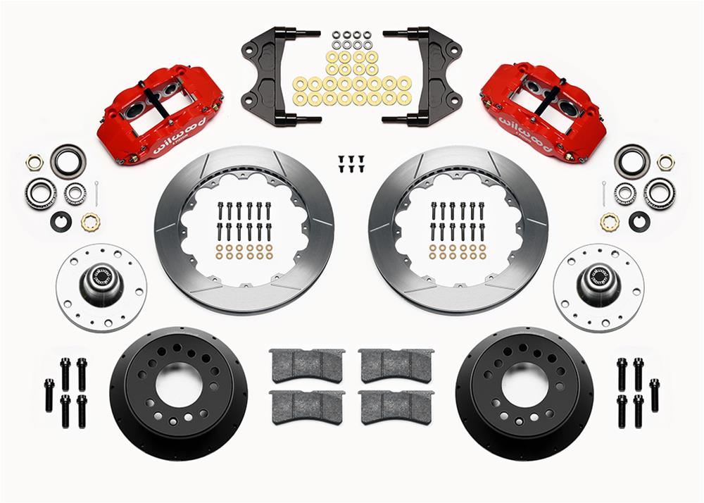 Wilwood Narrow Superlite 6R Front Hub Kit 12.88in Red WWE ProSpindle (5x4.75in 5x5.00in Hub) 140-15155-R