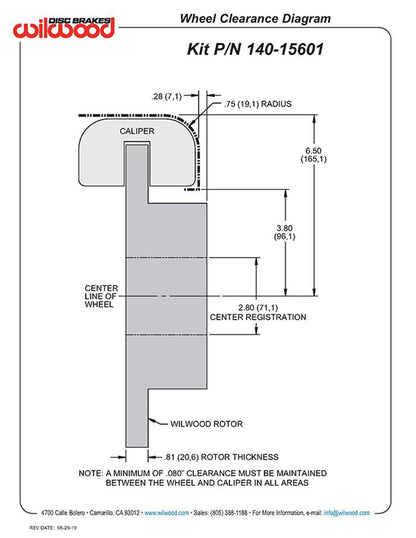 Wilwood Forged DynaPro Low-Profile Dust Seal Rear Parking Brake Kits 140-15601-D