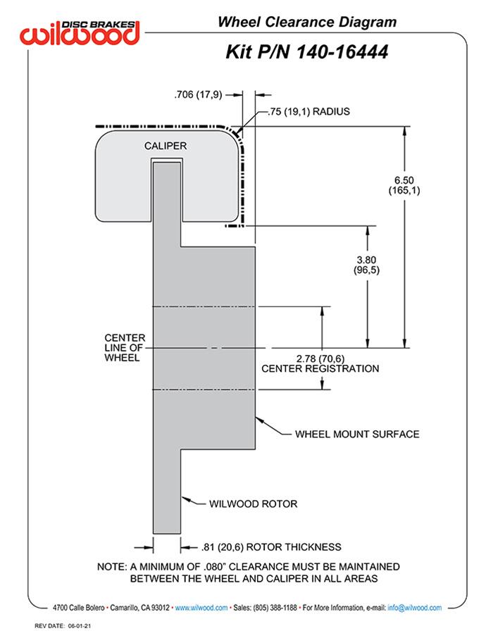 Wilwood Forged DynaPro Low-Profile Rear Parking Brake Kits 140-16444-R