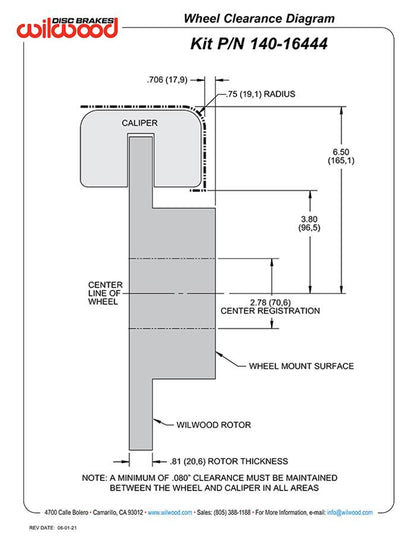 Wilwood Forged DynaPro Low-Profile Rear Parking Brake Kits 140-16444-D