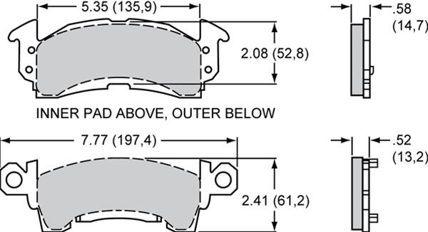 Wilwood Smart Pad BP-40 Brake Pads 150-12249K