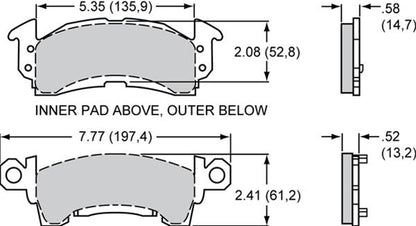 Wilwood Smart Pad BP-40 Brake Pads 150-12249K
