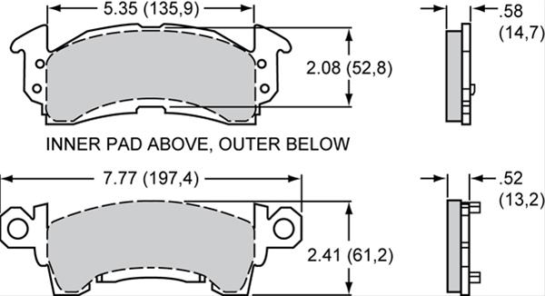 Wilwood Smart Pad BP-10 Brake Pads 150-8939K