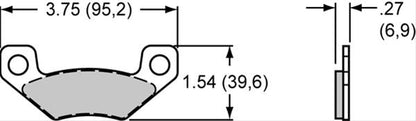 Wilwood Smart Pad BP-10 Brake Pads 150-8990K