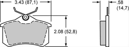 Wilwood Smart Pad BP-10 Brake Pads 150-9184K