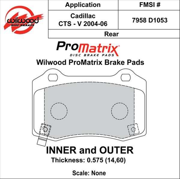 Wilwood ProMatrix Brake Pads 150-D1053K