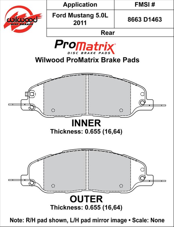 Wilwood ProMatrix Brake Pads 150-D1463K