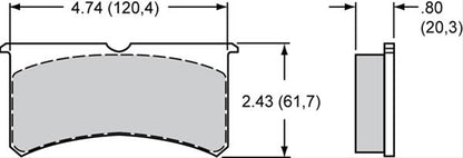 Wilwood PolyMatrix B Compound Brake Pads 15B-5939K