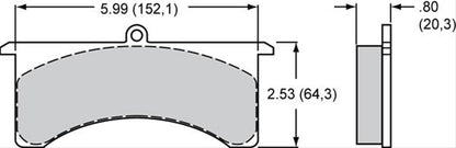 Wilwood PolyMatrix B Compound Brake Pads 15B-3993K