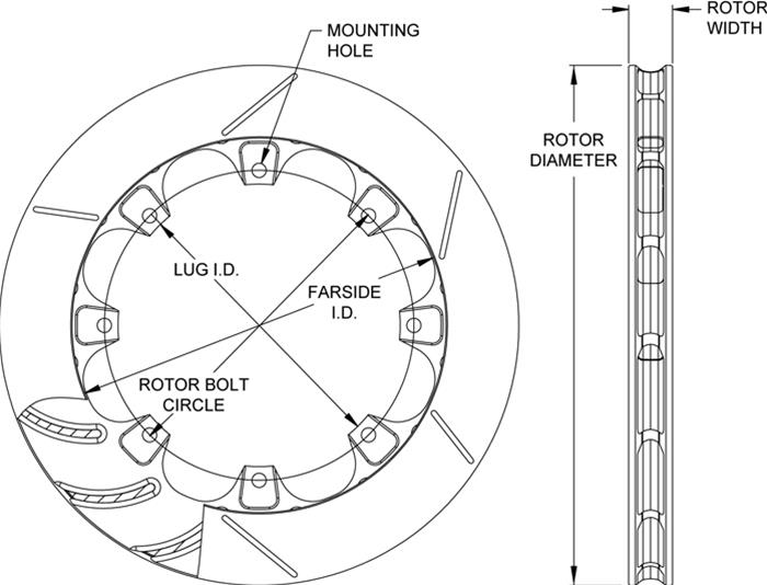 Wilwood Ultralite GT 16 Vane Rotors 160-15880