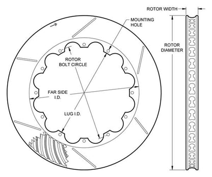 Wilwood SV-GT Series Directional Vane Brake Rotors 160-8398