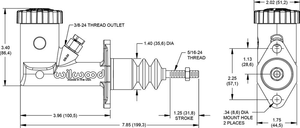 Wilwood GS Compact Master Cylinders 260-15096