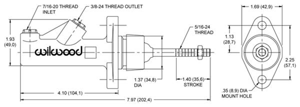 Wilwood Compact Remote Reservoir Master Cylinders 260-6087