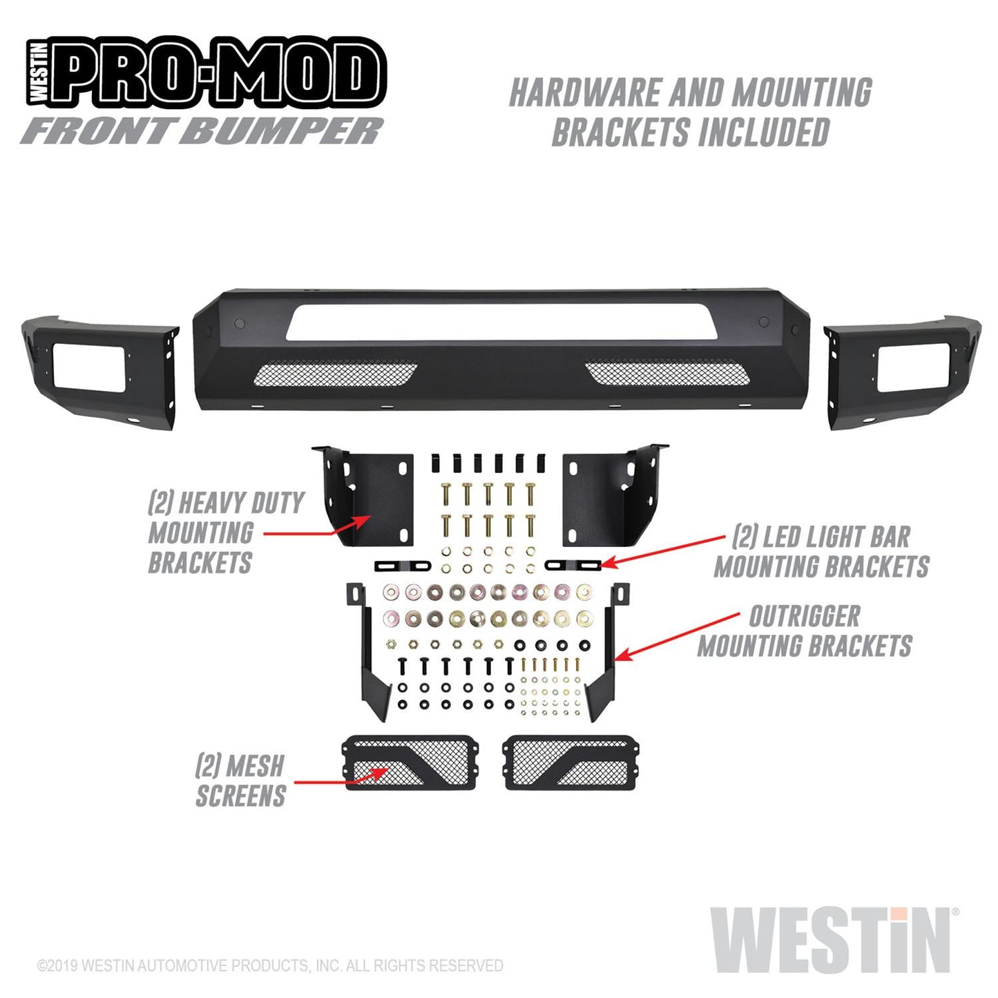 Westin Pro-Mod Front Bumpers 58-41075